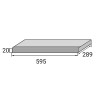 Бортова пряма плитка Aquaviva Granito Gray, 595x289x20 мм