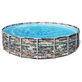 Каркасний басейн Bestway Loft 56883 (610х132 см) з картриджним фільтром, драбиною та тентом